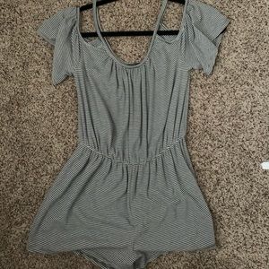Striped Gray Romper.